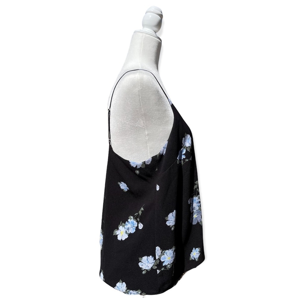 Mossimo Supply & Co. Black Blue Floral Lace Spaghetti Strap Blouse - Picture 8 of 11